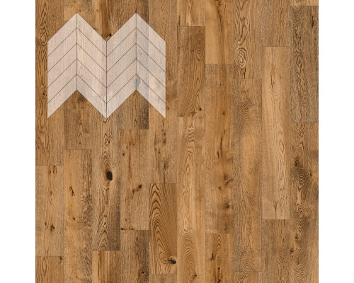 Паркет Елка Французская Lab Arte Chevron Дуб Селект Эбен лак 600/475х125х14/3/45°

