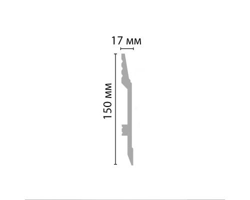 Плинтус напольный DECOMASTER D104 DM 150х17х2000 мм D104 DM