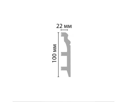 Плинтус напольный DECOMASTER D232-433 ДМ 100х22х2400 мм D232-433 ДМ