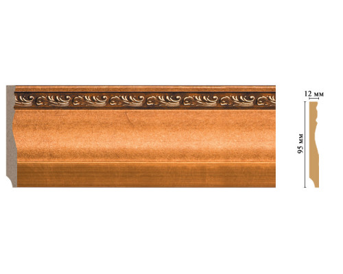 Плинтус напольный Decomaster 153-1223 95х12х2400 мм 153-1223