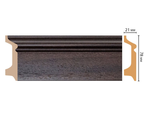 Плинтус напольный Decomaster D122-438A ДМ 78х21х2400 мм D122-438A ДМ