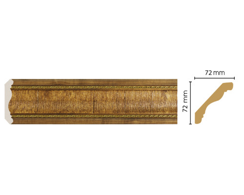 Плинтус потолочный DECOMASTER 172-4 71х71х2400 мм 35907