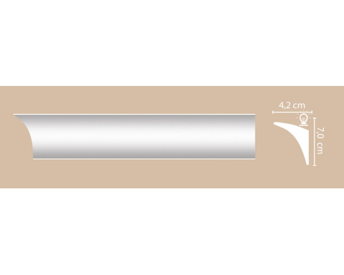 Плинтус потолочный DECOMASTER D209 70х42х2000 мм D209