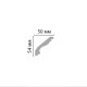 Плинтус потолочный гладкий DECOMASTER 96627F гибкий 54х50х2400 мм 96627F
