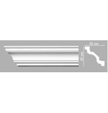 Плинтус потолочный гладкий Decomaster 80х82х2400 мм 96261
