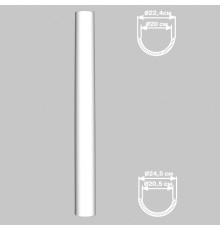Полуколонна гладкая DECOMASTER 90124H (O 240,вн. O 205, 2400мм)
