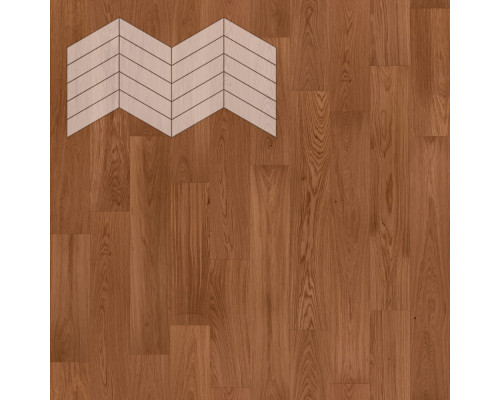 Паркет Елка Французская Lab Arte Chevron Дуб Натур Хани лак 400/348х90х14/3/60°
