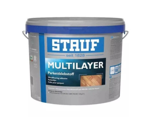 Эластичный паркетный клей на основе силан-полиуретана Stauf Multilayer 18 кг
