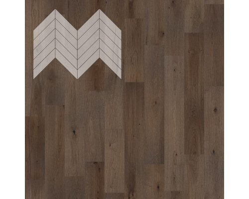 Паркет Елка Французская Lab Arte Chevron Дуб Селект Кайт лак 600/490х110х14/3/45°
