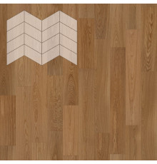 Паркет Елка Французская Lab Arte Chevron Дуб Натур Гридж лак 400/313х150х14/3/60°
