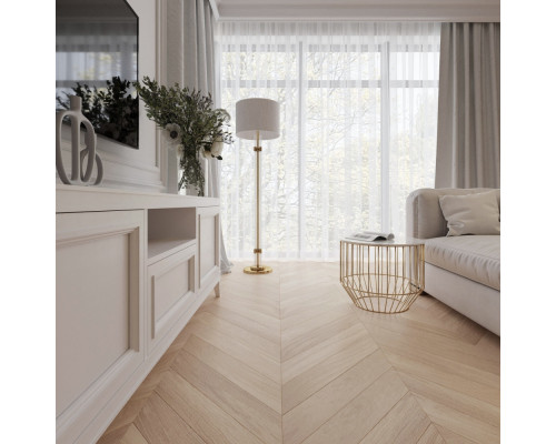 Инженерная доска AlixFloor Французская Ёлка ALX 1022CV Дуб кремовый матовый
