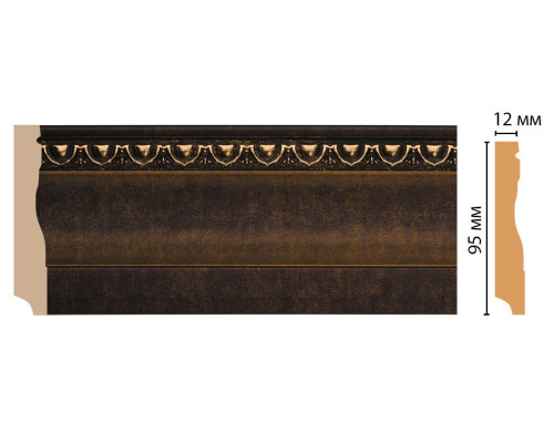 Плинтус напольный DECOMASTER 153-56 ДМ 95х12х2400 мм MAS45070