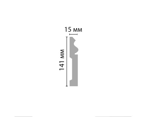 Плинтус напольный DECOMASTER A035 141х15х2000 мм A035