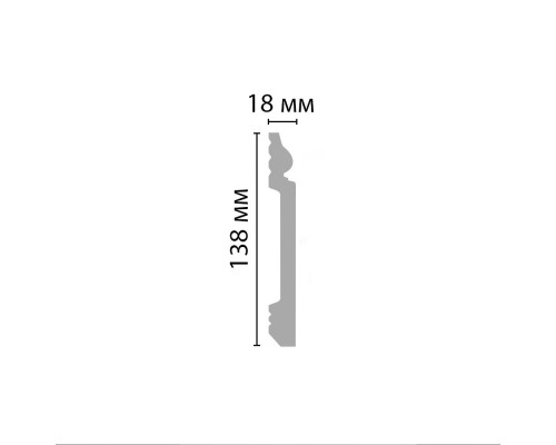 Плинтус напольный DECOMASTER D118 ДМ 138х18х2000 мм D118 ДМ