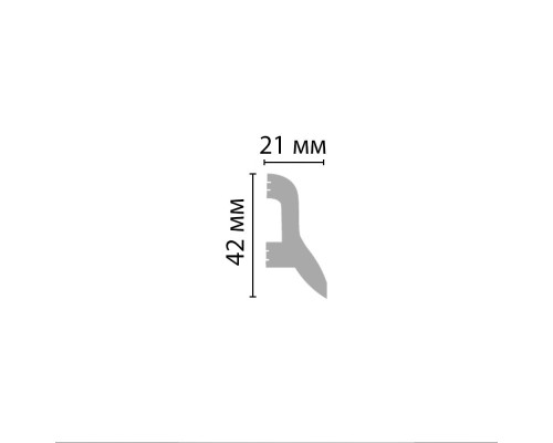 Плинтус напольный DECOMASTER D230 ДМ 42х21х2000 мм D230 ДМ