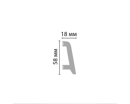 Плинтус напольный DECOMASTER D231 ДМ 58х18х2000 мм D231 ДМ