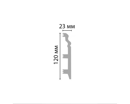 Плинтус напольный DECOMASTER D233 ДМ 120х23х2000 мм D233 ДМ