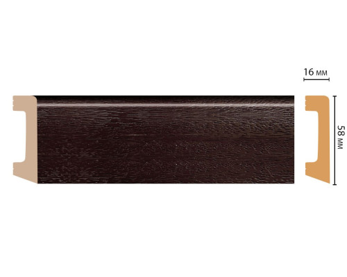 Плинтус напольный DECOMASTER D234-433 ДМ 58х16х2400 мм D234-433 ДМ