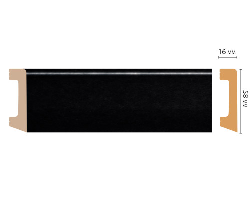 Плинтус напольный Decomaster D234-195 ДМ 58х16х2400 мм D234-195 ДМ