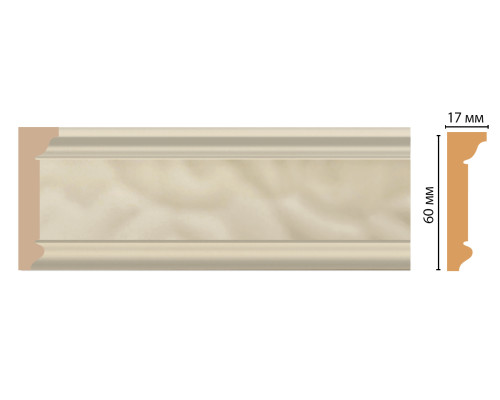 Плинтус потолочный Decomaster D216-61 60х17х2400 мм D216-61