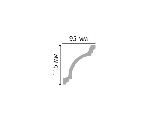 Плинтус потолочный гладкий DECOMASTER 96270 (115х95х2400мм)
