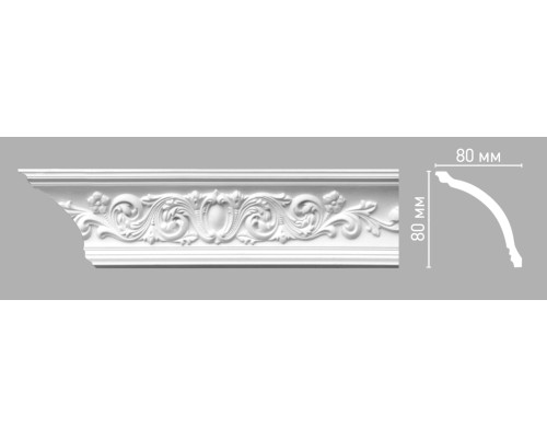 Плинтус потолочный с рисунком DECOMASTER 95022 (80х80х2400мм)
