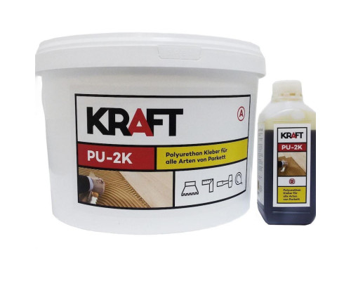 Клей паркетный Kraft 2K-PU двухкомпонентный 10 кг
