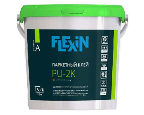Клей для паркета двухкомпонентный полиуретановый Flexin 2k-PU 10 кг
