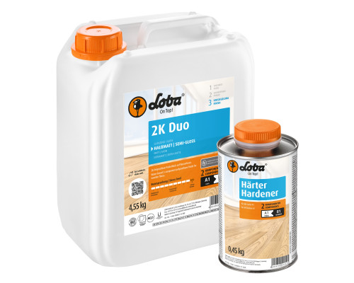 Лак для паркета Lobadur WS 2K DUO (Дуэт)  матовый 5 кг