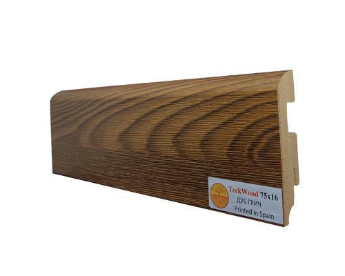 Плинтус МДФ Teckwood (75х16х2150мм) Дуб Грич
