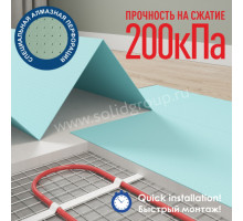 Подложка-гармошка перфорированная для теплых водяных полов под LVT, SPC, WPC
