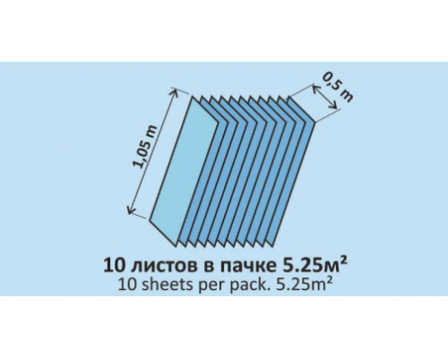 Качественная синяя подложка 5 мм (10 шт) для идеального пола и уюта в вашем доме