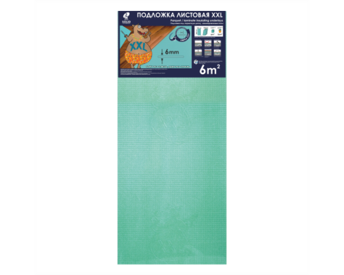 Подложка листовая XXL бирюзовая 6 мм (10шт) 6м2